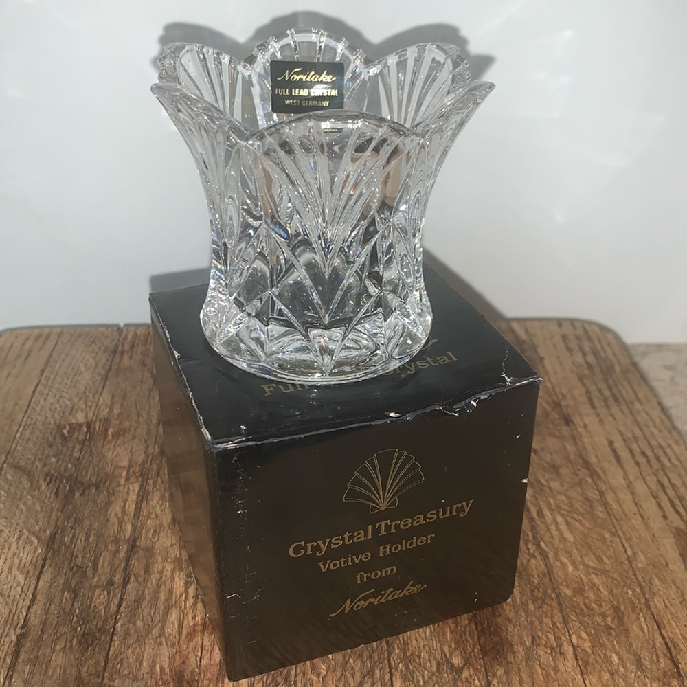 Noritake Full Lead Crystal votive holder West Germany